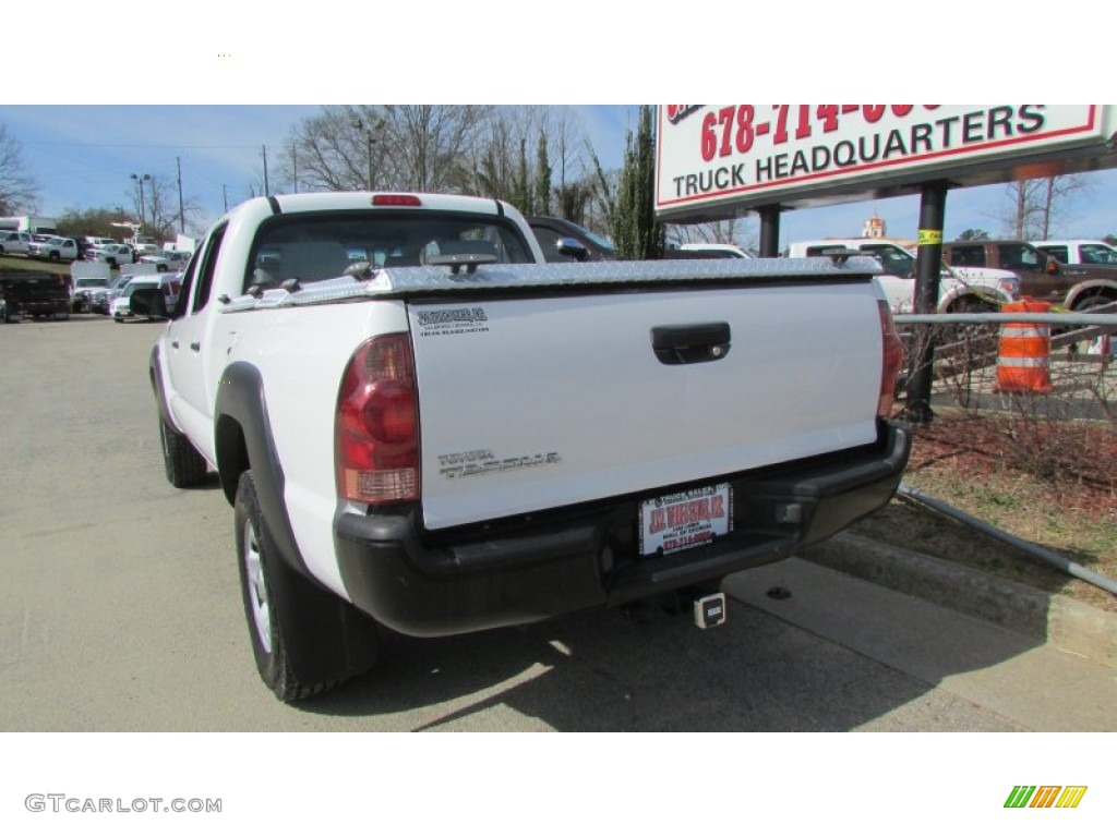 2007 Tacoma V6 PreRunner Double Cab - Super White / Graphite Gray photo #6