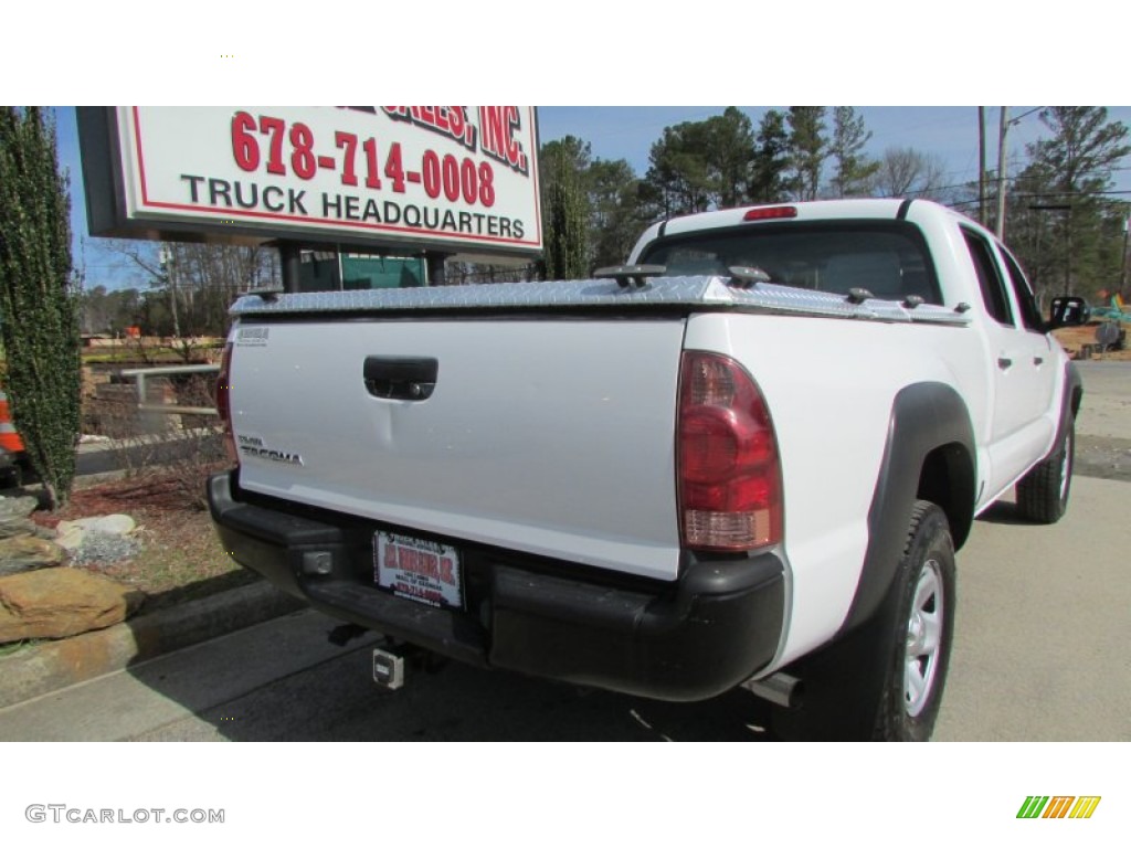 2007 Tacoma V6 PreRunner Double Cab - Super White / Graphite Gray photo #8