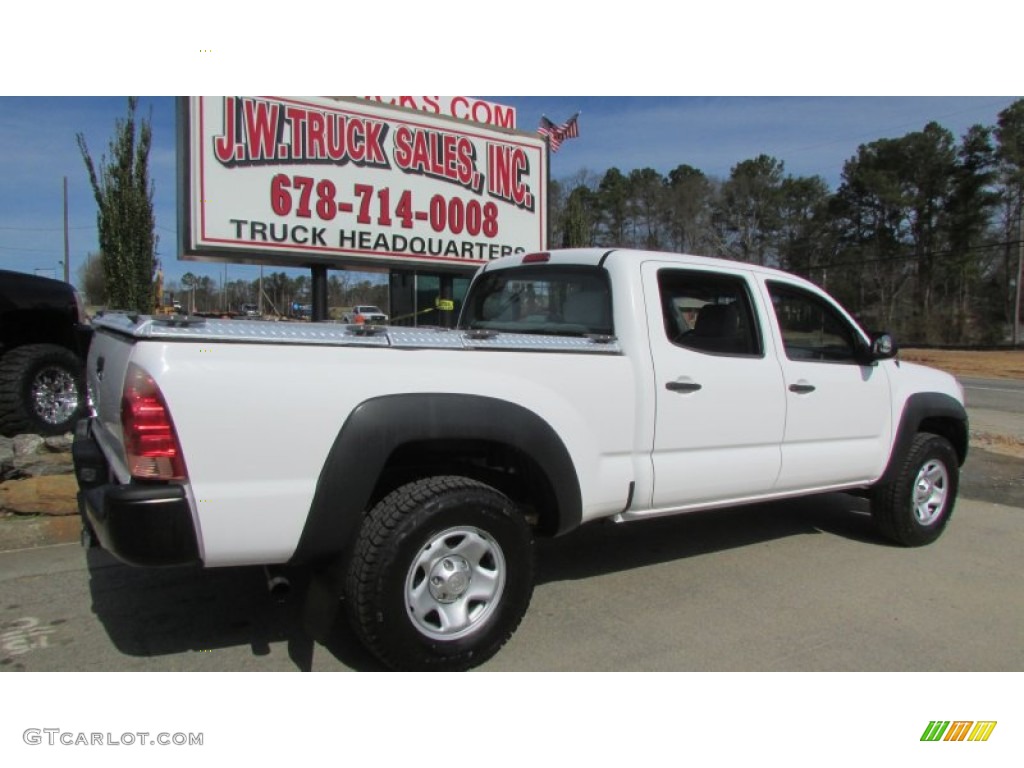 2007 Tacoma V6 PreRunner Double Cab - Super White / Graphite Gray photo #9
