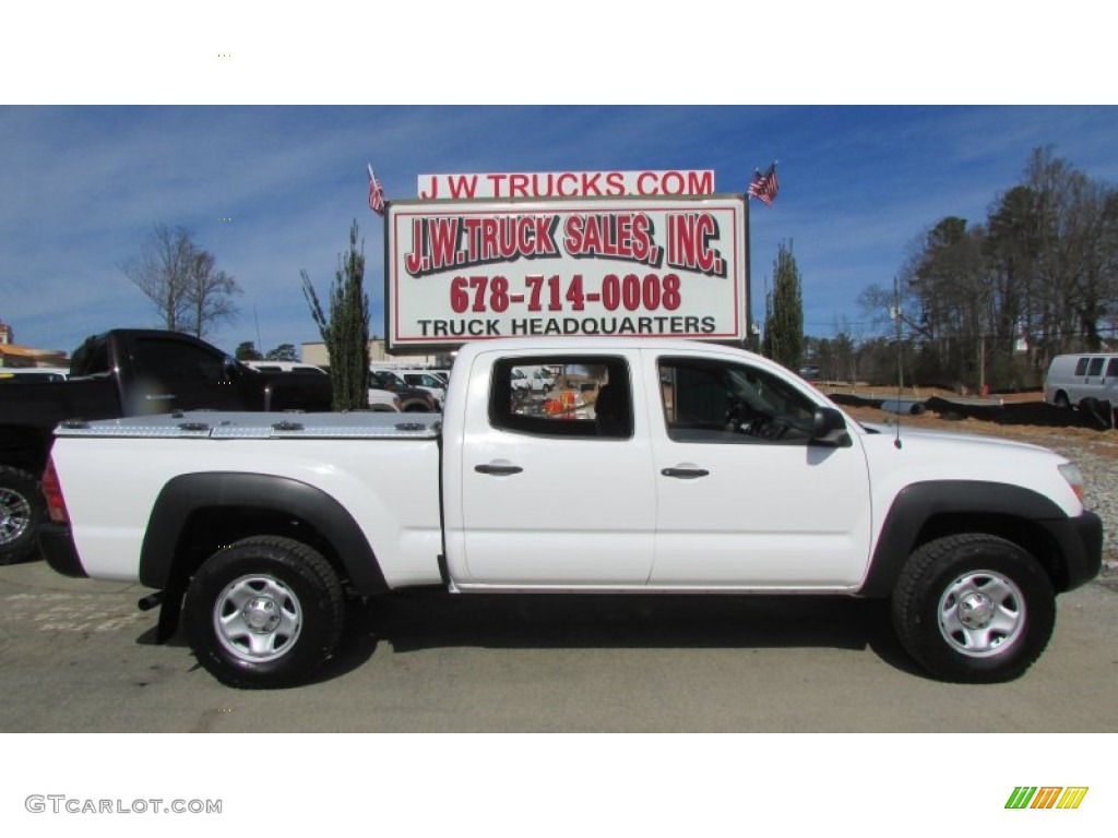 2007 Tacoma V6 PreRunner Double Cab - Super White / Graphite Gray photo #10