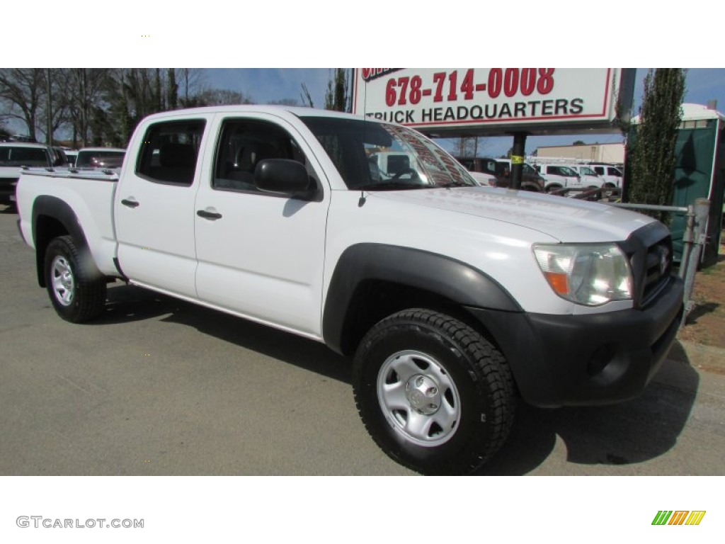 2007 Tacoma V6 PreRunner Double Cab - Super White / Graphite Gray photo #11