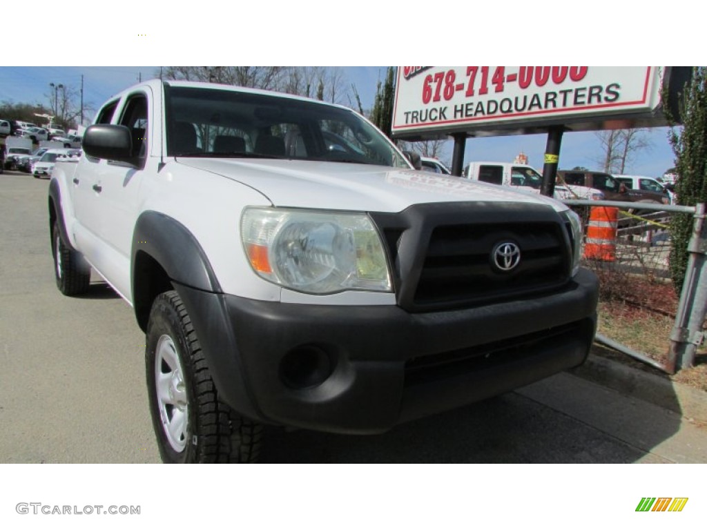 2007 Tacoma V6 PreRunner Double Cab - Super White / Graphite Gray photo #12