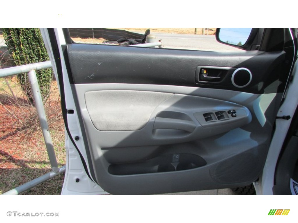 2007 Tacoma V6 PreRunner Double Cab - Super White / Graphite Gray photo #14