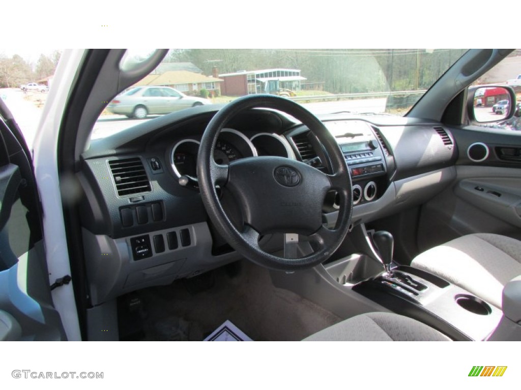 2007 Tacoma V6 PreRunner Double Cab - Super White / Graphite Gray photo #19