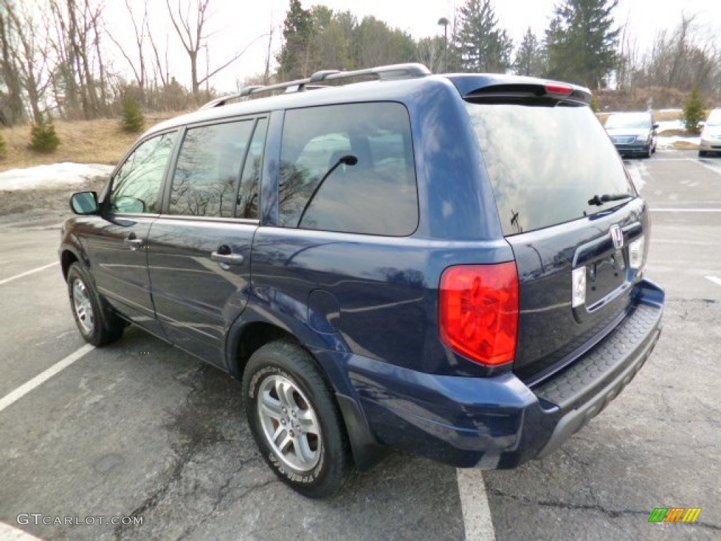2004 Pilot EX-L 4WD - Midnight Blue Metallic / Gray photo #5