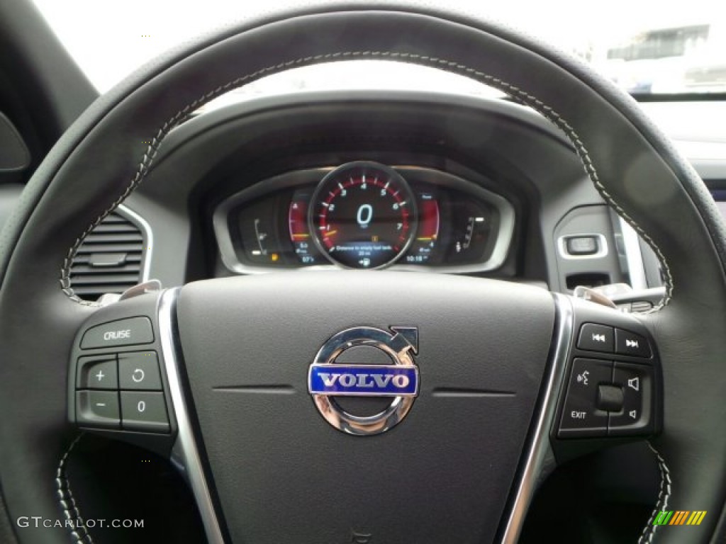 2015 Volvo XC60 T6 AWD R-Design R-Design Off Black Steering Wheel Photo #91274644