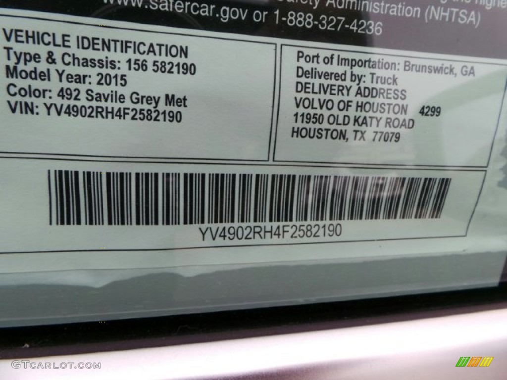 2015 Volvo XC60 T6 AWD R-Design Window Sticker Photo #91274815