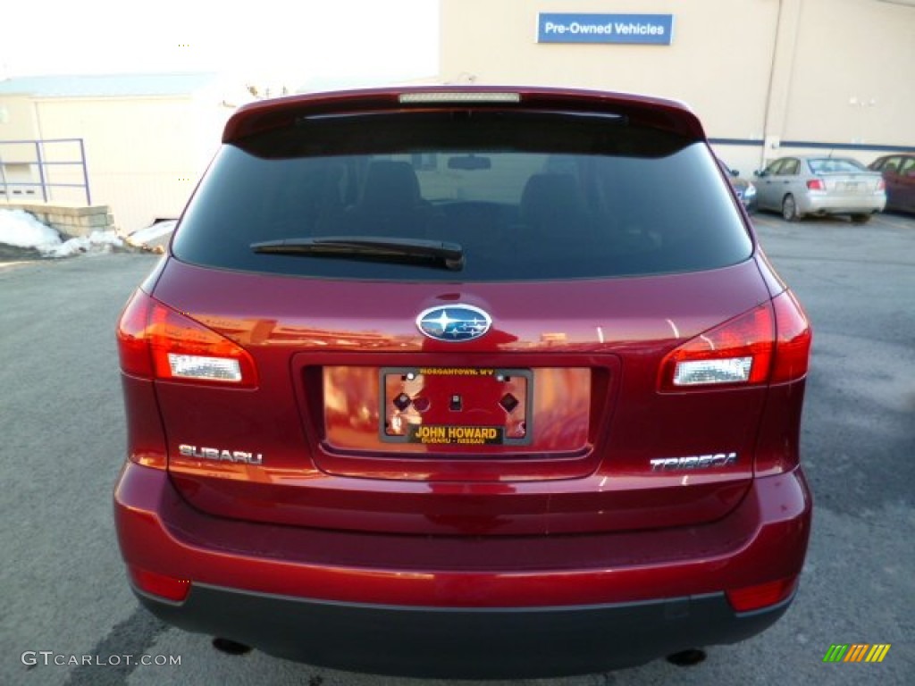 2009 Tribeca Special Edition 5 Passenger - Ruby Red Pearl / Desert Beige photo #10