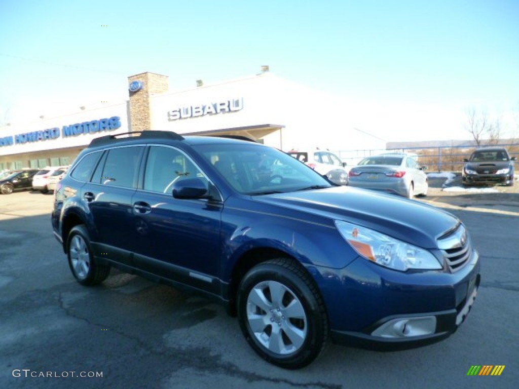 2011 Outback 2.5i Premium Wagon - Azurite Blue Pearl / Warm Ivory photo #1