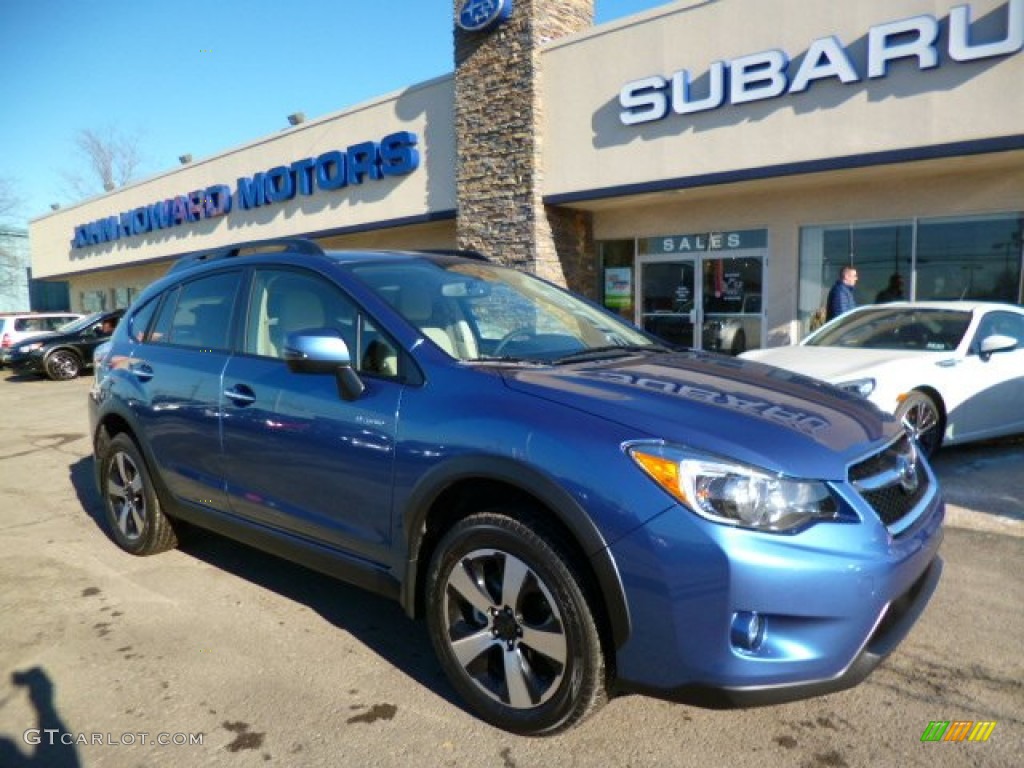 2014 XV Crosstrek Hybrid - Quartz Blue Pearl / Ivory photo #1