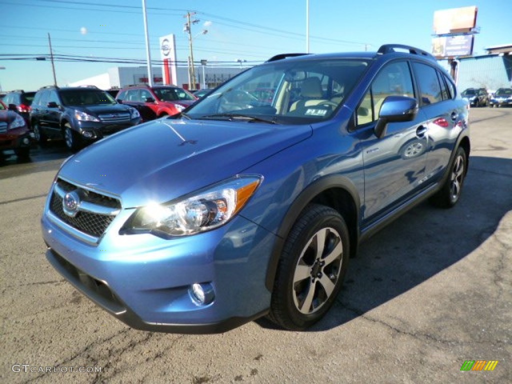 2014 XV Crosstrek Hybrid - Quartz Blue Pearl / Ivory photo #3