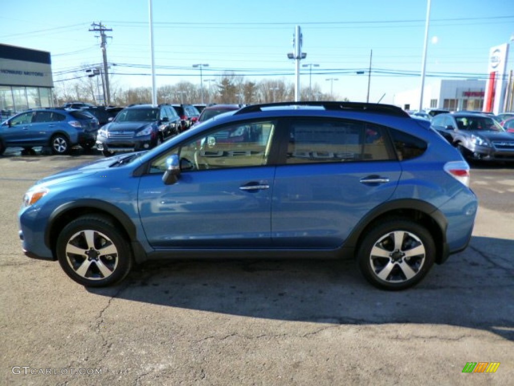 2014 XV Crosstrek Hybrid - Quartz Blue Pearl / Ivory photo #4