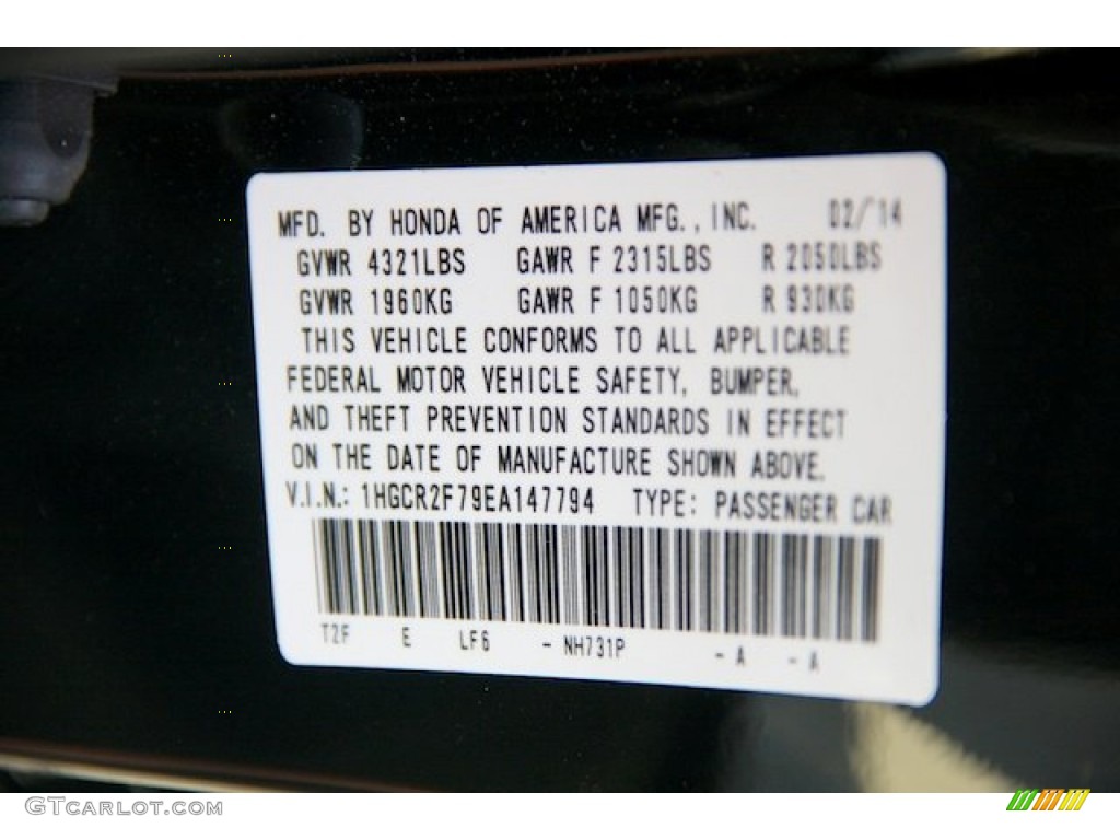 2014 Accord EX Sedan - Crystal Black Pearl / Black photo #22