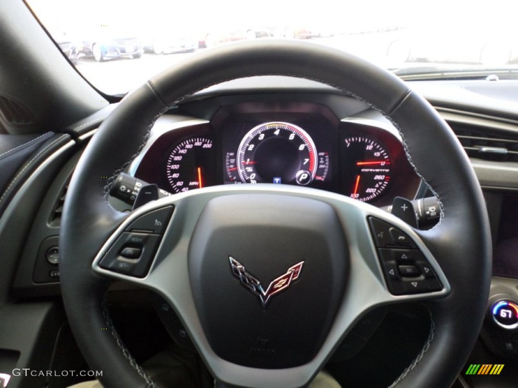 2014 Chevrolet Corvette Stingray Convertible Jet Black Steering Wheel Photo #91288064