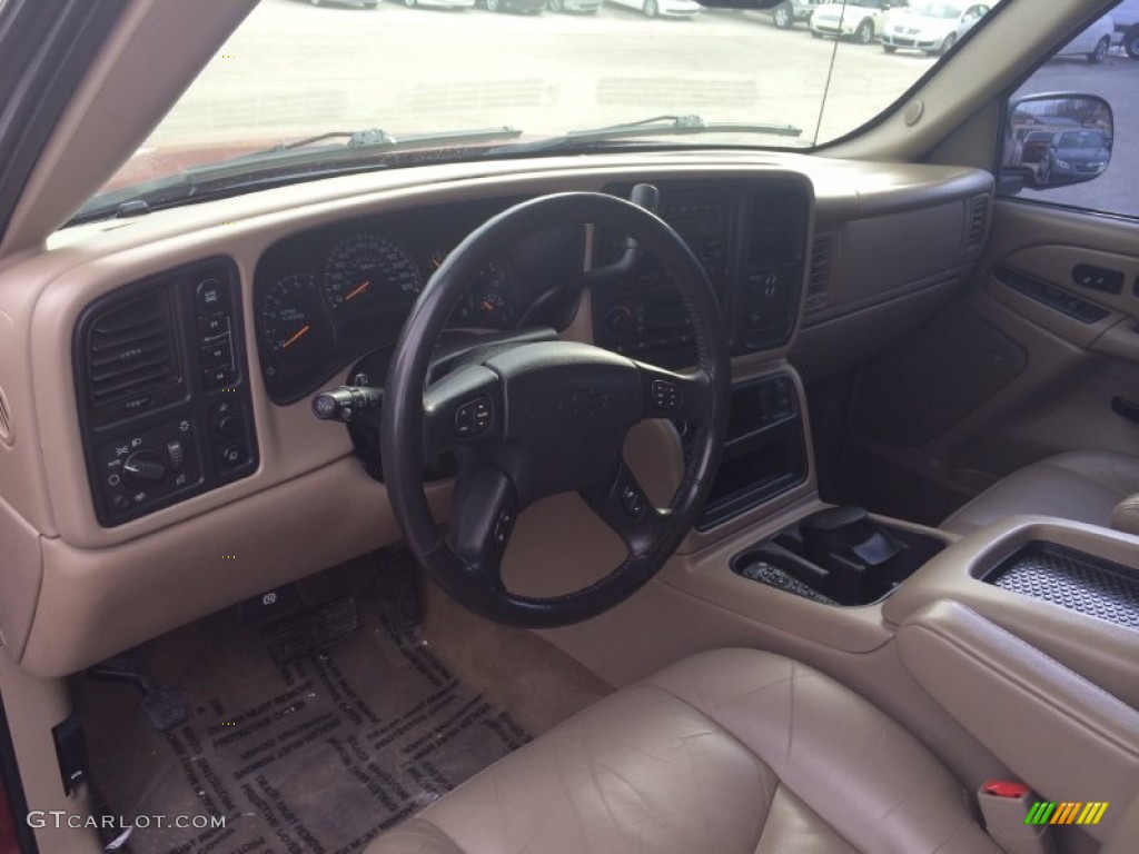 2004 Silverado 2500HD LT Crew Cab 4x4 - Sport Red Metallic / Tan photo #14