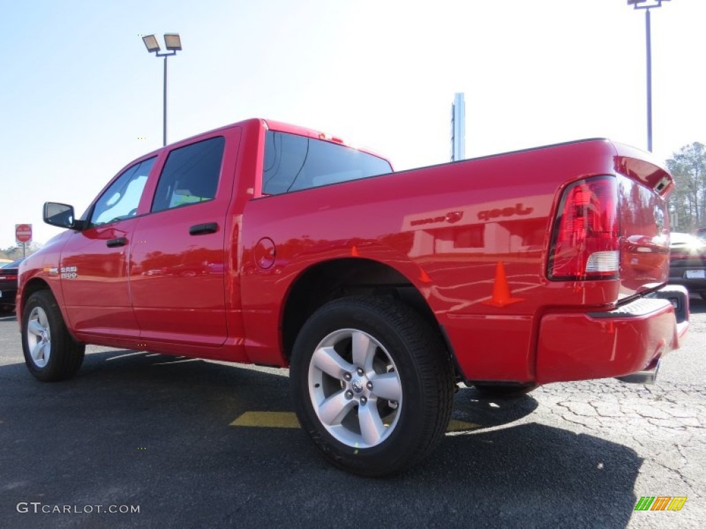 2014 1500 Express Crew Cab 4x4 - Flame Red / Black/Diesel Gray photo #5