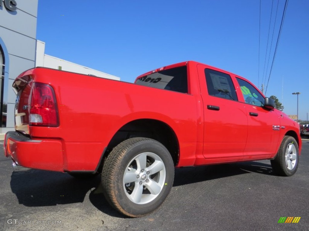 2014 1500 Express Crew Cab 4x4 - Flame Red / Black/Diesel Gray photo #7