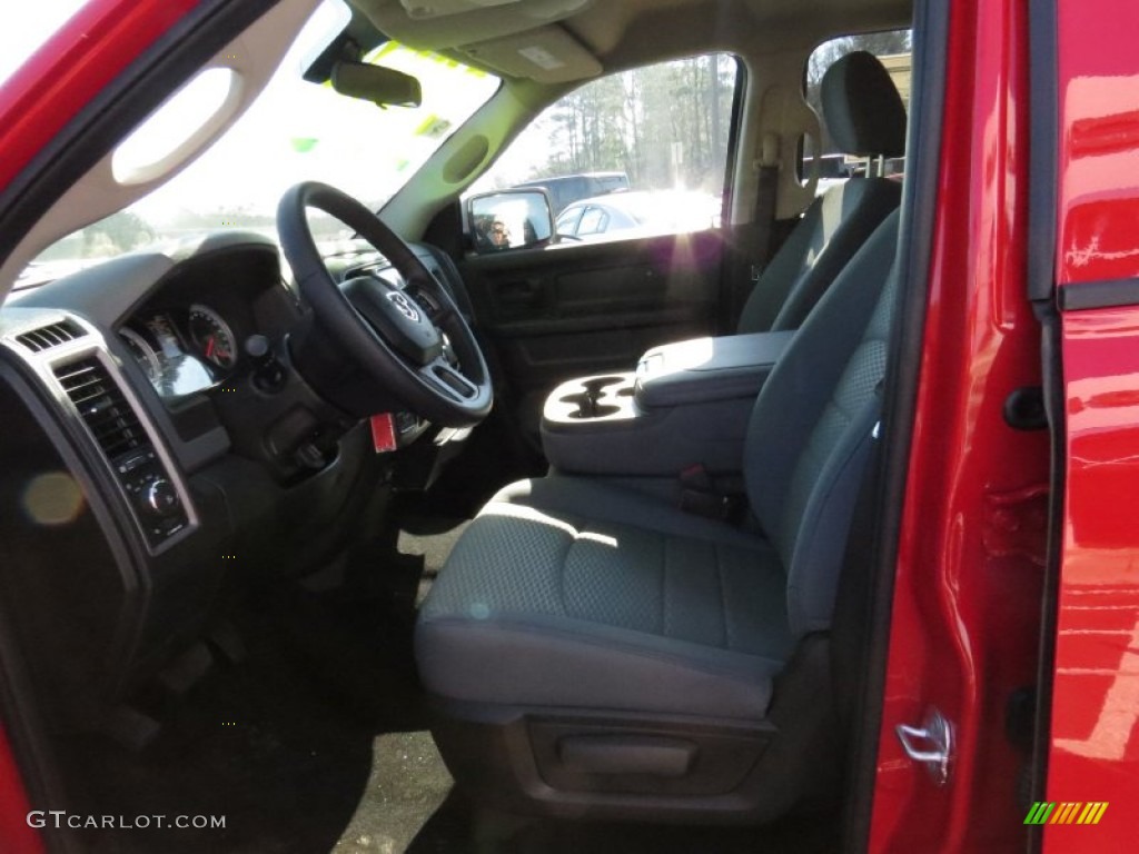 2014 1500 Express Crew Cab 4x4 - Flame Red / Black/Diesel Gray photo #11