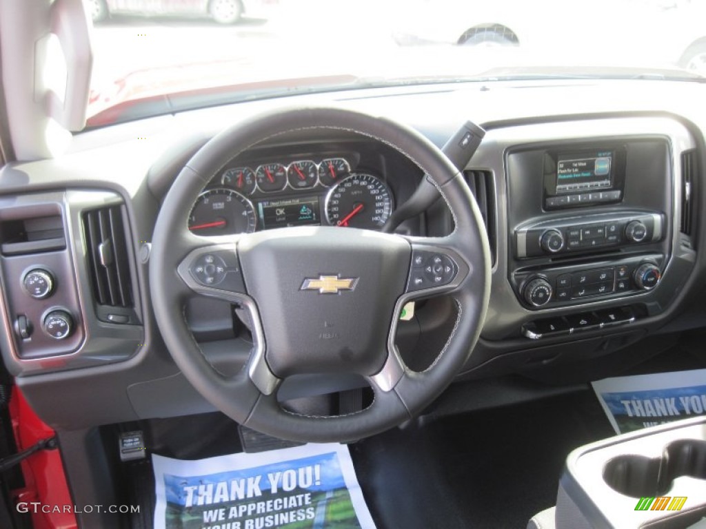 2015 Chevrolet Silverado 2500HD LT Crew Cab 4x4 Jet Black Dashboard Photo #91290509
