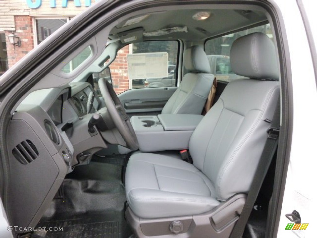 2014 F350 Super Duty XL Regular Cab Dually Chassis - Oxford White / Steel photo #10