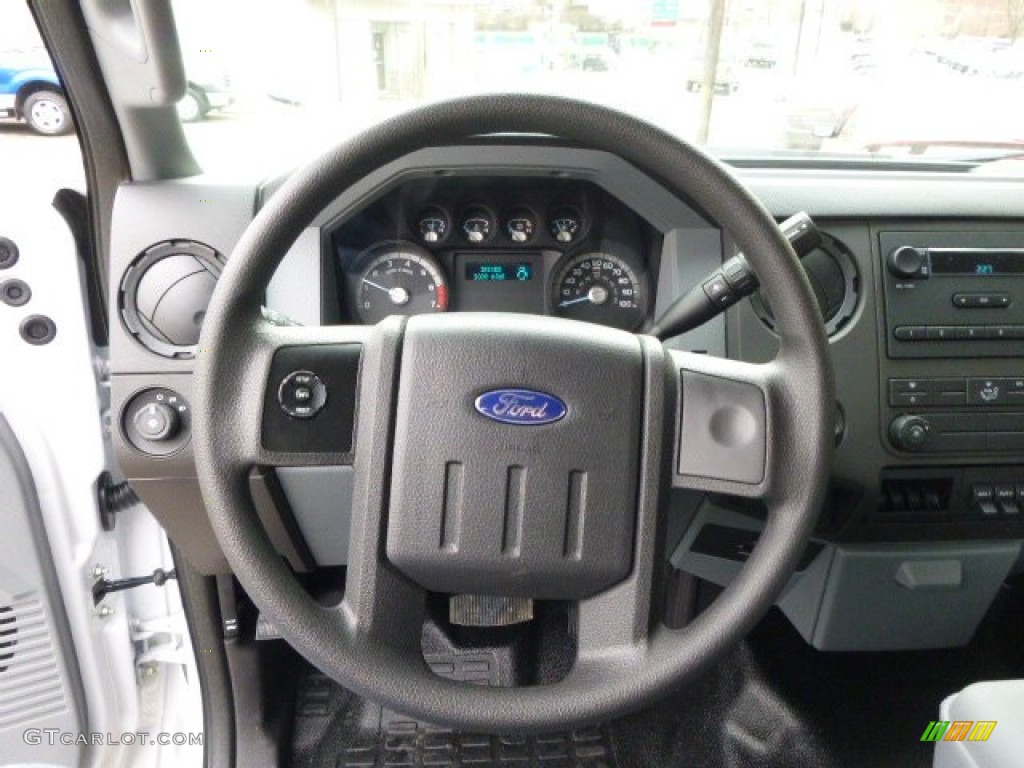 2014 F350 Super Duty XL Regular Cab Dually Chassis - Oxford White / Steel photo #18