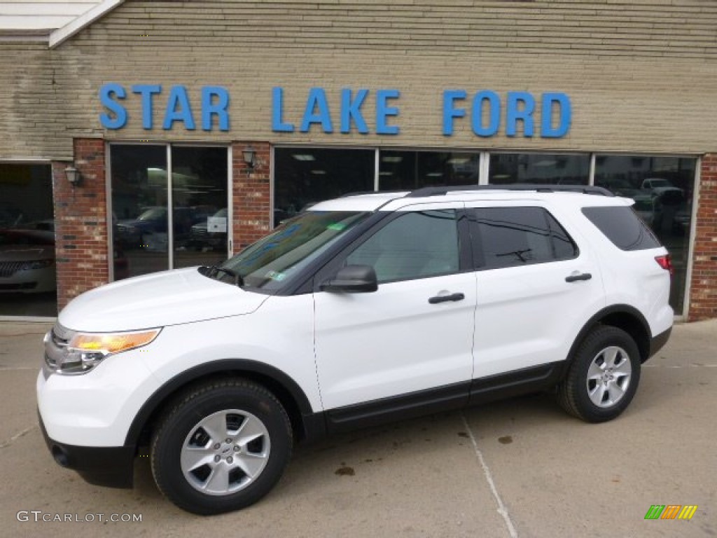 2014 Explorer 4WD - Oxford White / Medium Light Stone photo #1