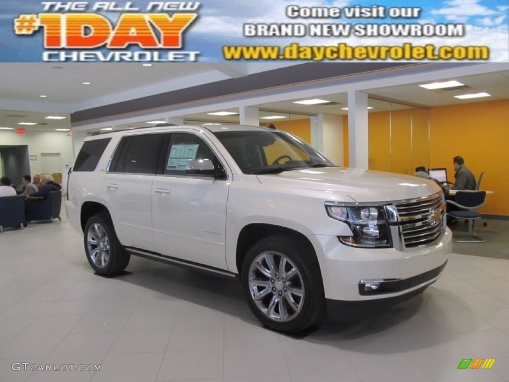 2015 Tahoe LTZ 4WD - White Diamond Tricoat / Cocoa/Dune photo #1