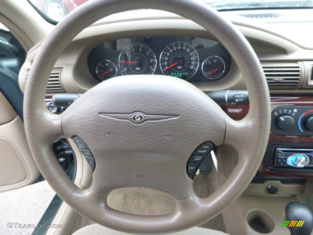 2001 Sebring LX Sedan - Shale Green Metallic / Taupe photo #12