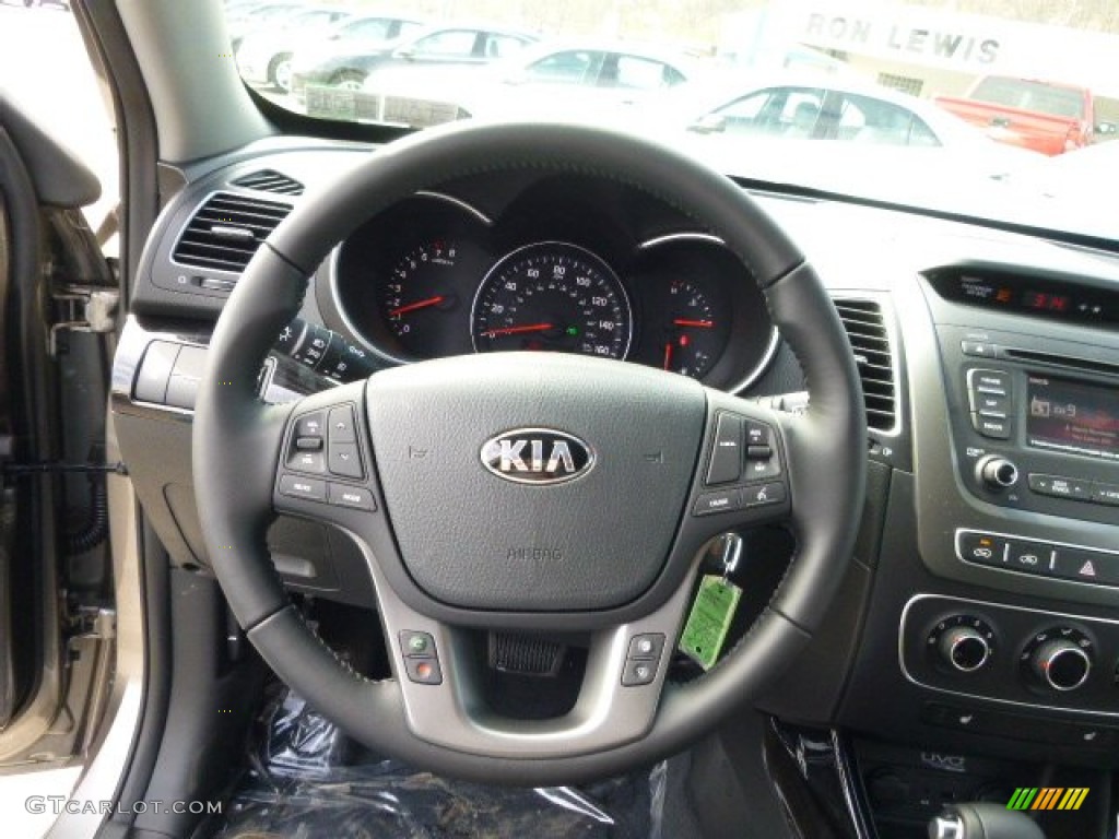 2015 Kia Sorento LX AWD Black Steering Wheel Photo #91298822