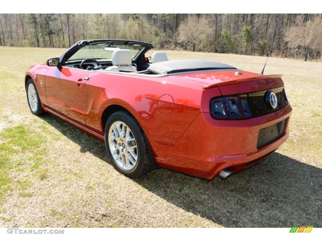 2013 Mustang V6 Premium Convertible - Red Candy Metallic / Stone photo #7
