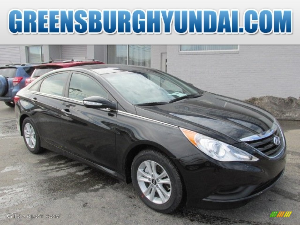 2014 Sonata GLS - Phantom Black Metallic / Gray photo #1