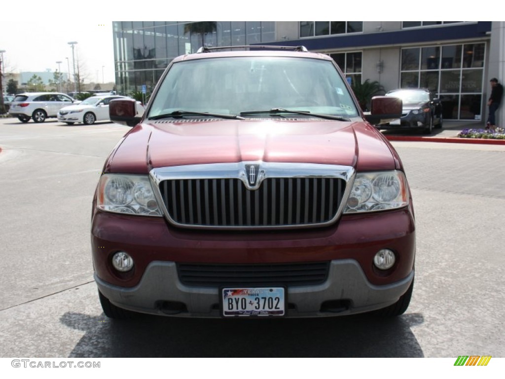 2004 Navigator Luxury - Merlot Red Metallic / Light Parchment photo #3