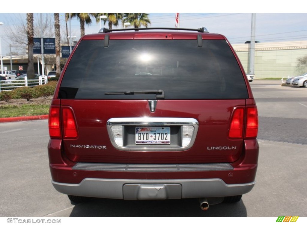 2004 Navigator Luxury - Merlot Red Metallic / Light Parchment photo #4