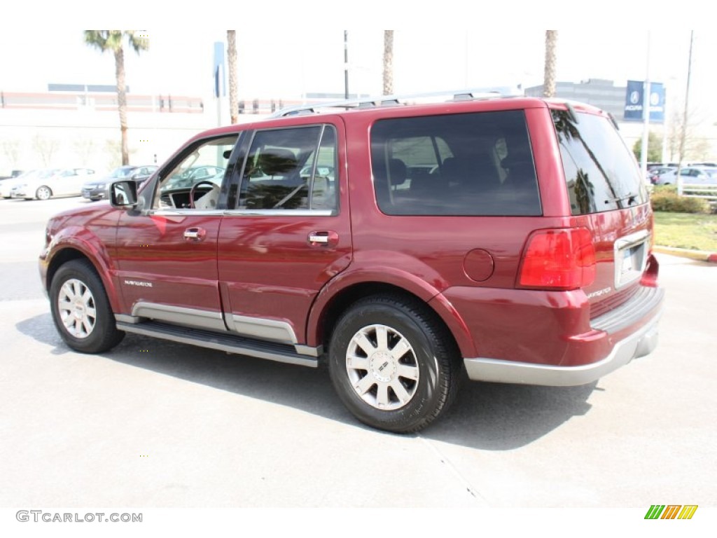 2004 Navigator Luxury - Merlot Red Metallic / Light Parchment photo #7