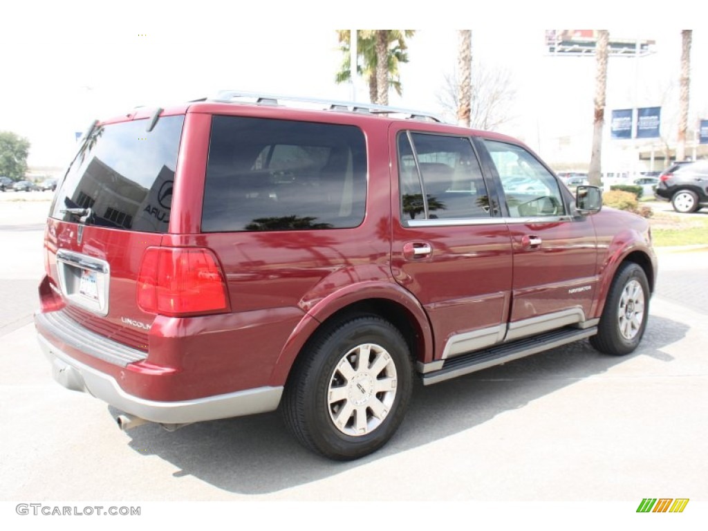 2004 Navigator Luxury - Merlot Red Metallic / Light Parchment photo #8
