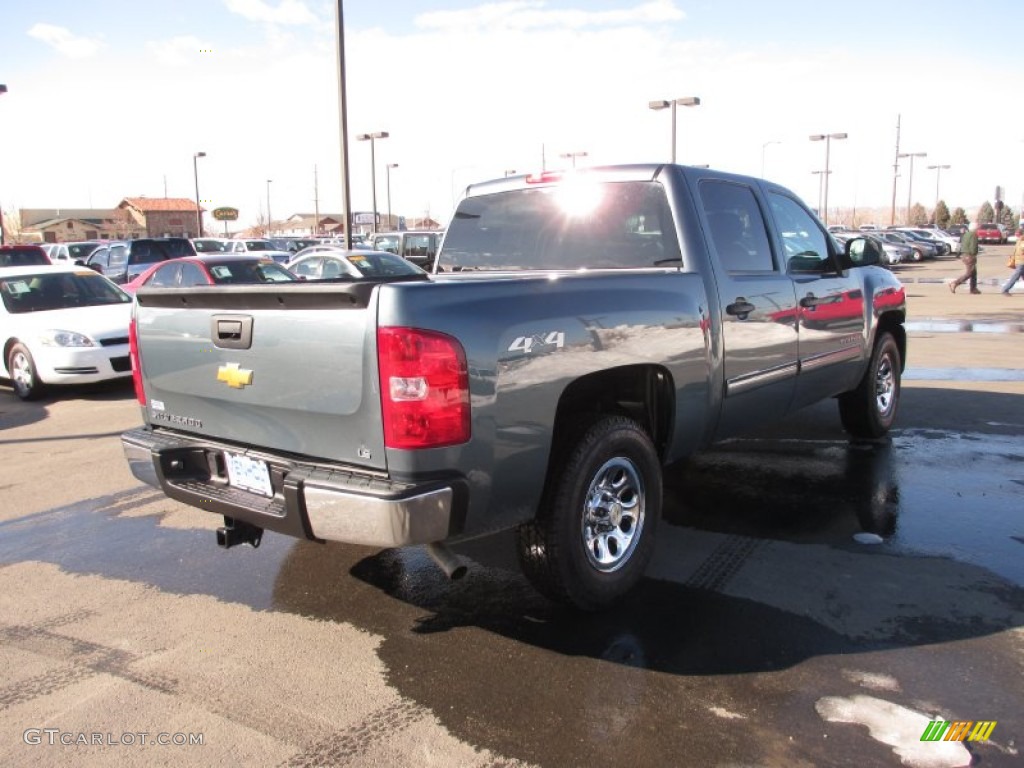 2012 Silverado 1500 LS Crew Cab 4x4 - Blue Granite Metallic / Dark Titanium photo #6