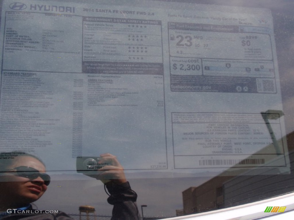 2014 Santa Fe Sport FWD - Moonstone Silver / Gray photo #34