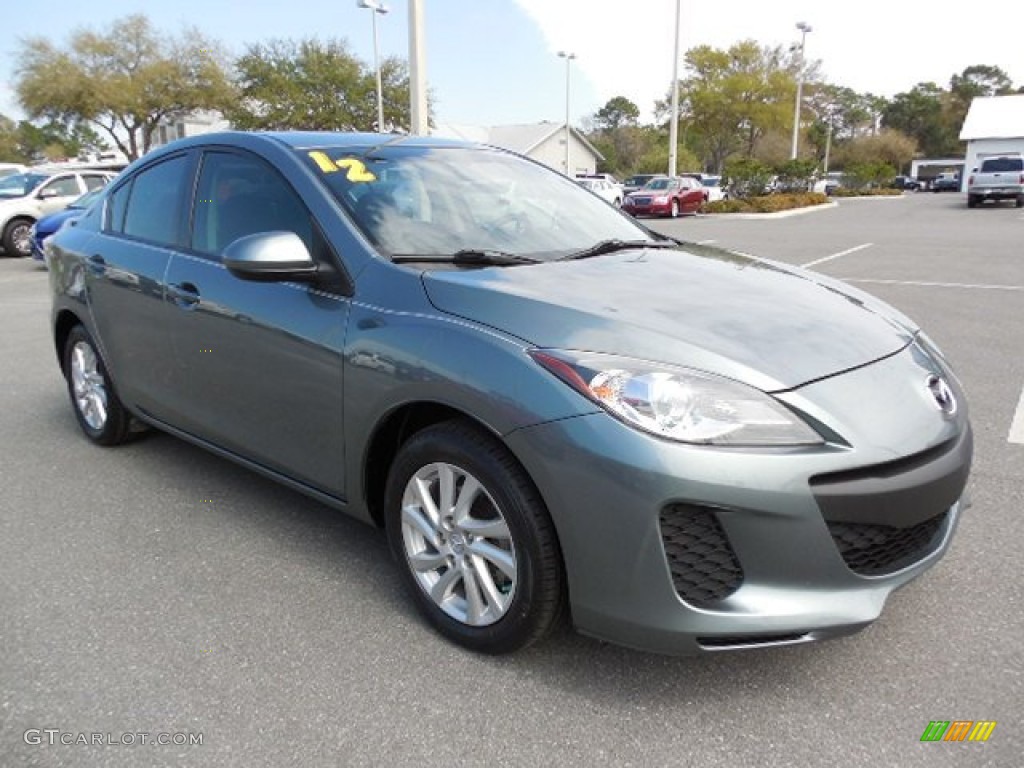 2012 MAZDA3 i Grand Touring 4 Door - Dolphin Gray Mica / Black photo #10