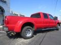 2011 Vermillion Red Ford F350 Super Duty Lariat Crew Cab 4x4 Dually  photo #7