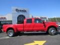 2011 Vermillion Red Ford F350 Super Duty Lariat Crew Cab 4x4 Dually  photo #8