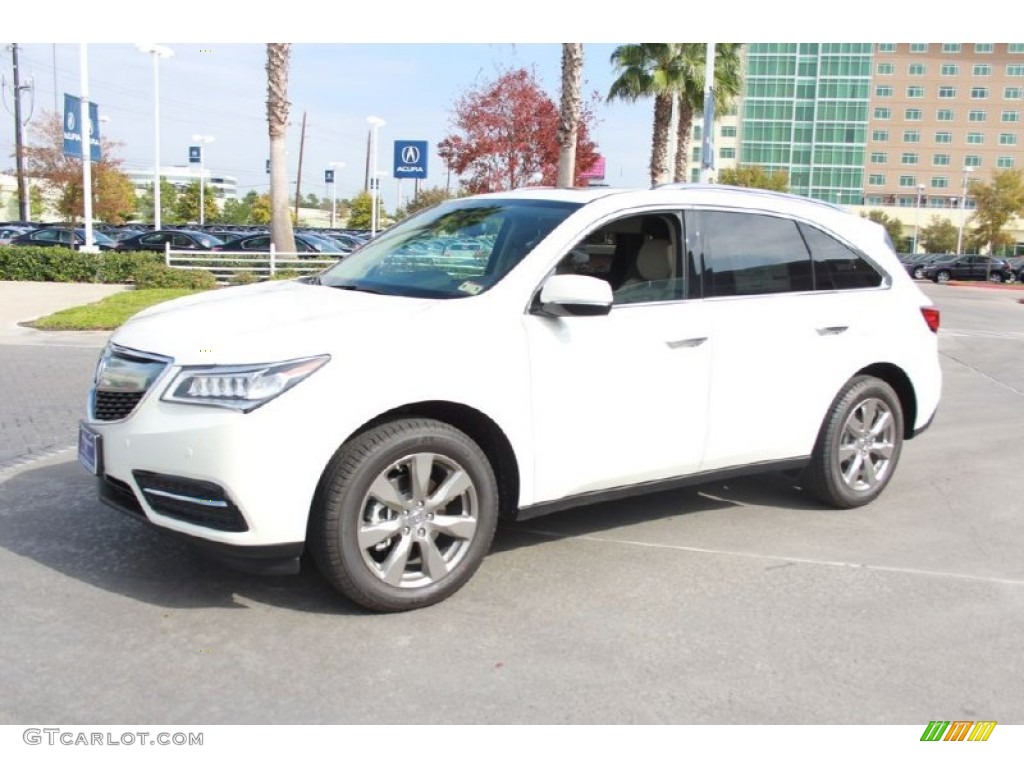 White Diamond Pearl 2014 Acura MDX Advance Exterior Photo #91314693
