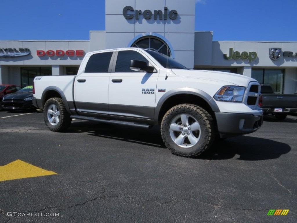 2013 1500 Outdoorsman Crew Cab 4x4 - Bright White / Canyon Brown/Light Frost Beige photo #1