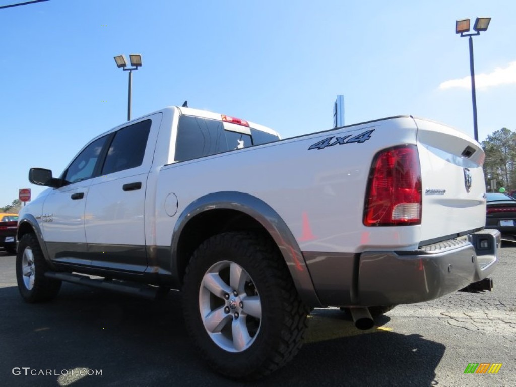 2013 1500 Outdoorsman Crew Cab 4x4 - Bright White / Canyon Brown/Light Frost Beige photo #5