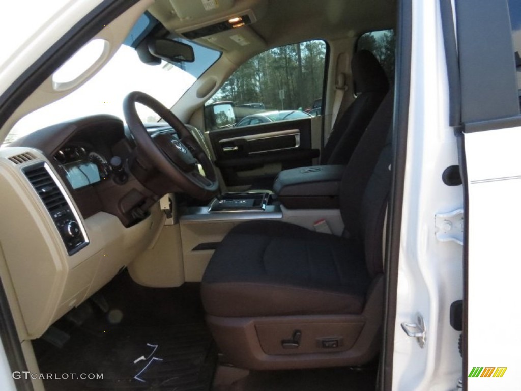2013 1500 Outdoorsman Crew Cab 4x4 - Bright White / Canyon Brown/Light Frost Beige photo #11
