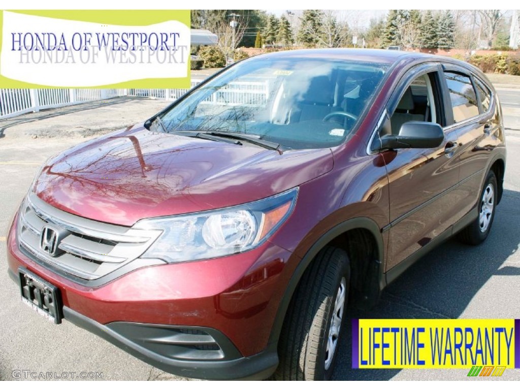 2012 CR-V LX 4WD - Basque Red Pearl II / Gray photo #1