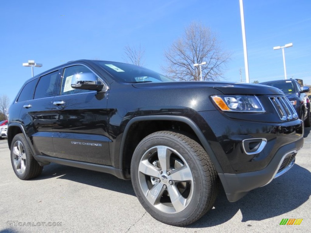 2014 Grand Cherokee Limited - Brilliant Black Crystal Pearl / New Zealand Black/Light Frost photo #4