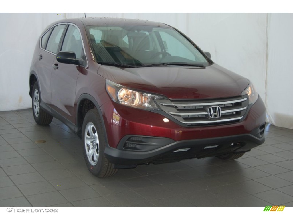 2014 CR-V LX - Basque Red Pearl II / Gray photo #1