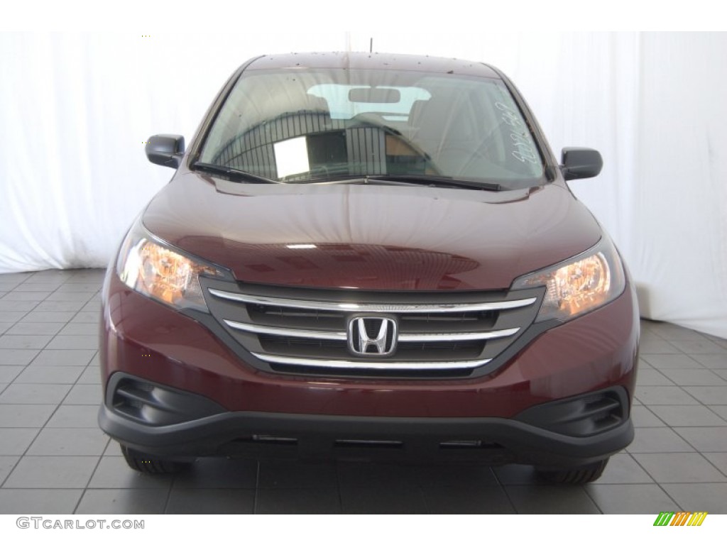 2014 CR-V LX - Basque Red Pearl II / Gray photo #2