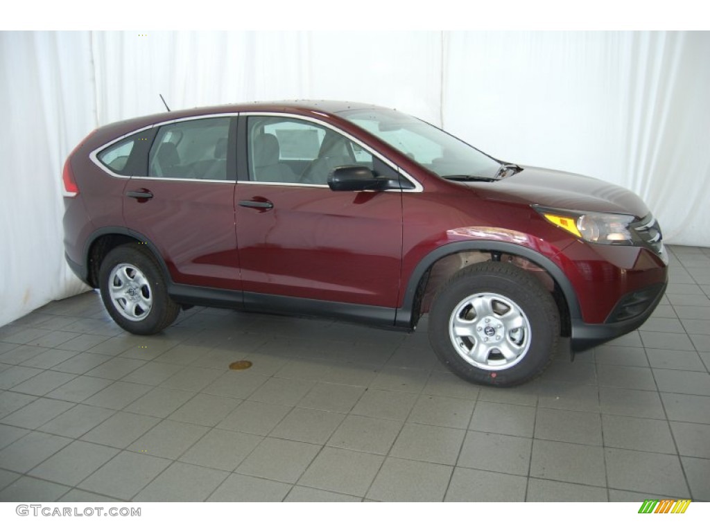 2014 CR-V LX - Basque Red Pearl II / Gray photo #5