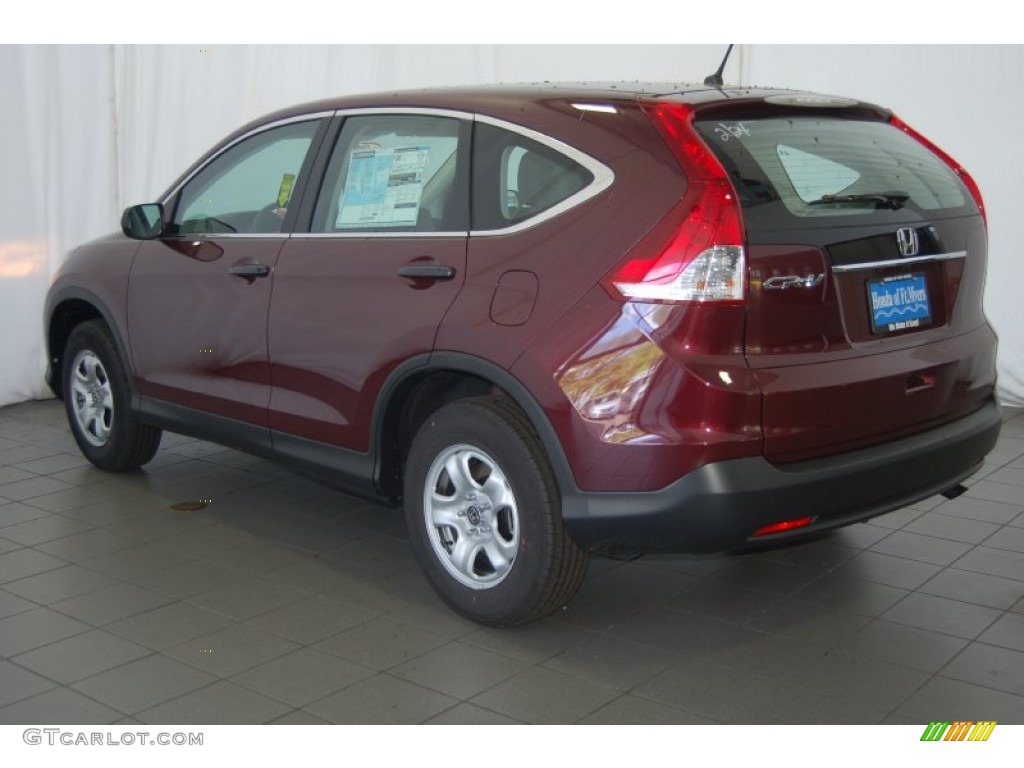 2014 CR-V LX - Basque Red Pearl II / Gray photo #7